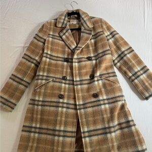 Merona Women’s Brown Plaid Trench Coat